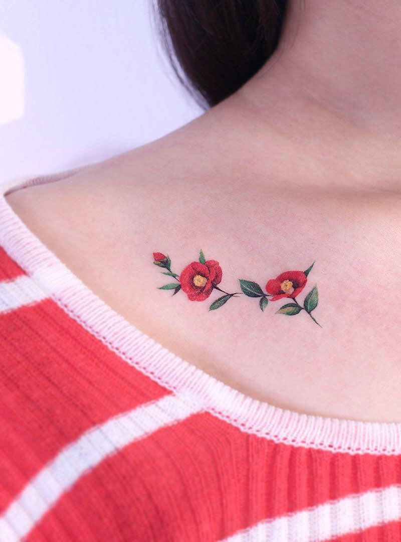 30 Pretty Camellia Tattoos You Must Love