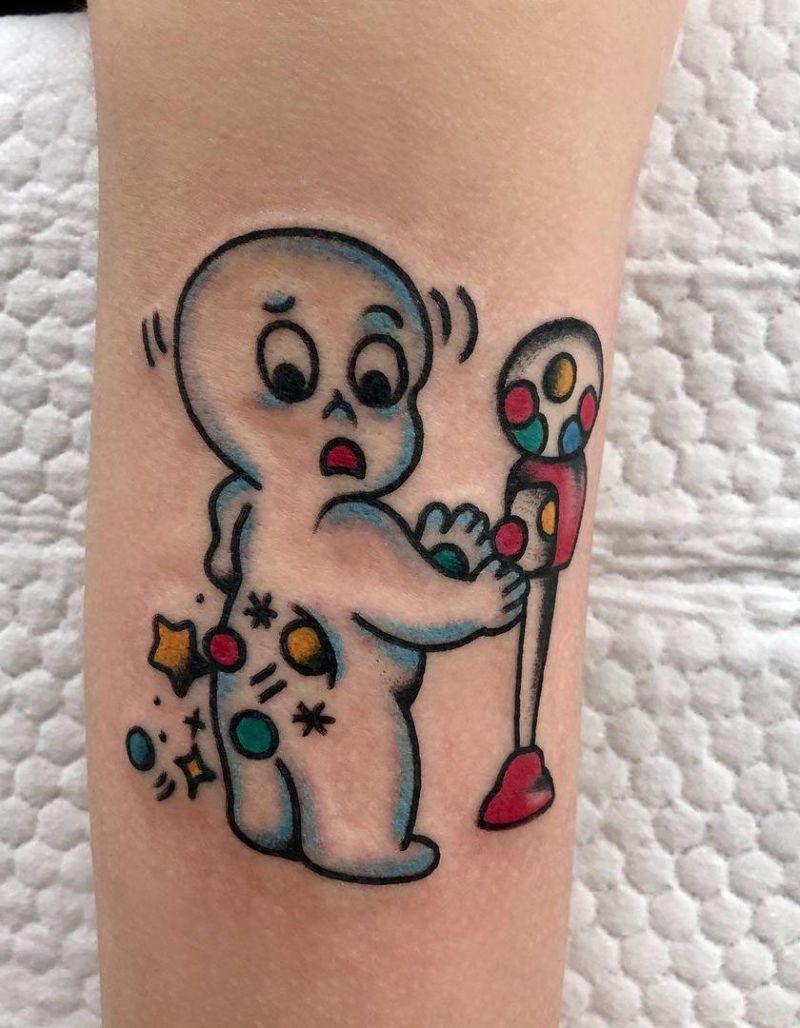 30 Cute Casper Tattoos You Must Love