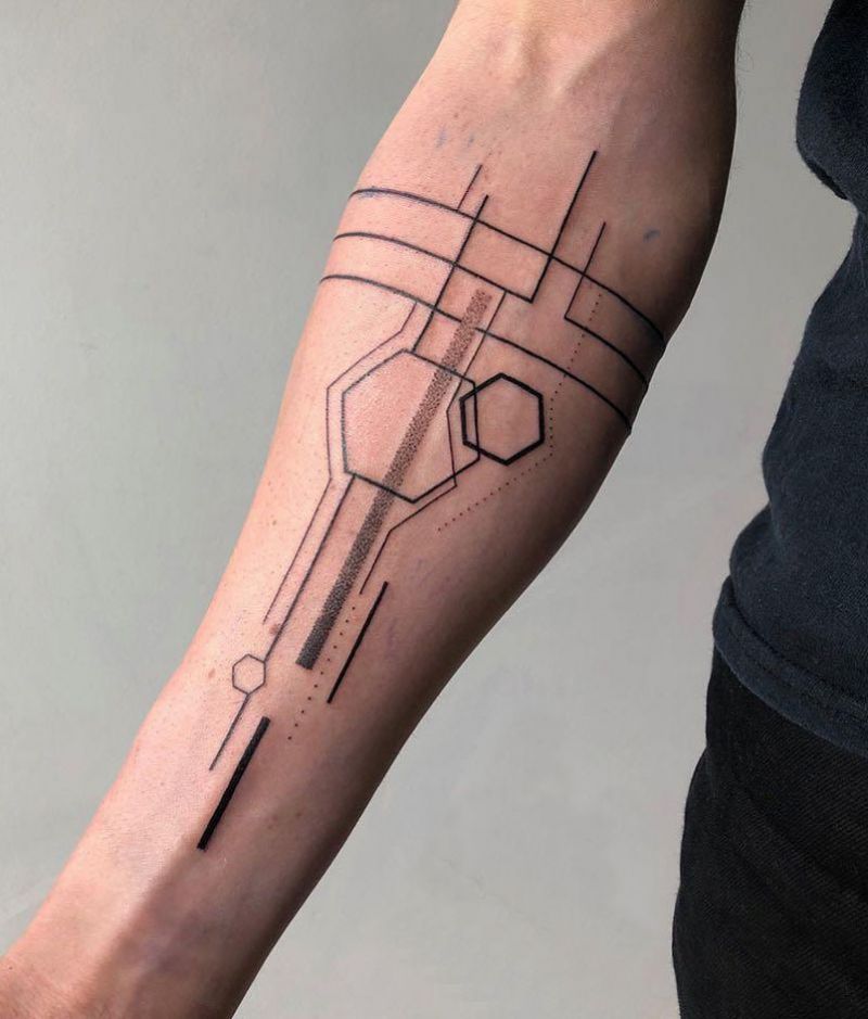 30 Great Hexagon Tattoos to Inspire You