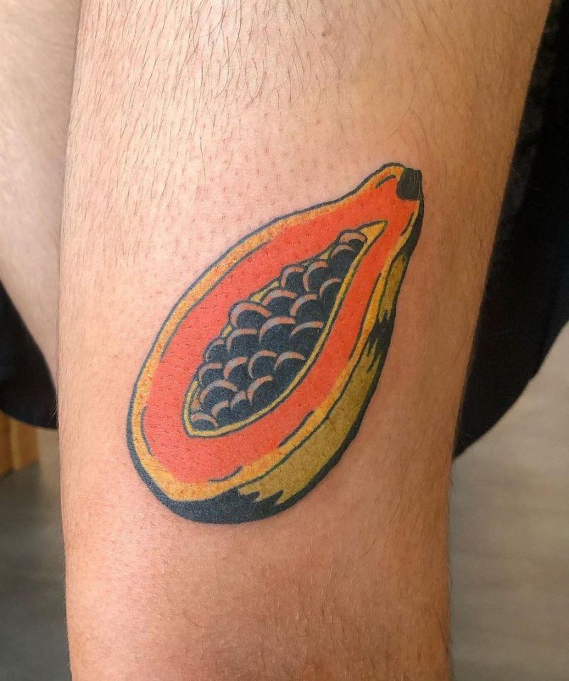 30 Perfect Papaya Tattoos to Inspire You