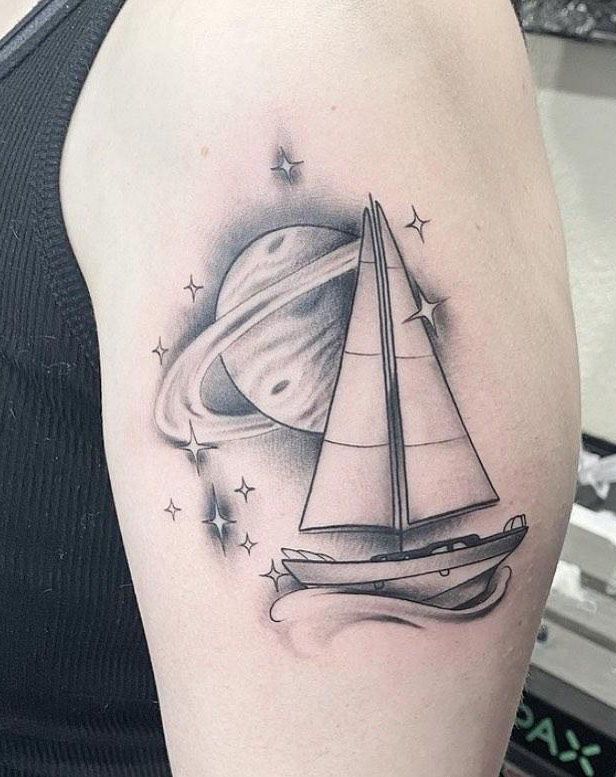 30 Pretty Sailboat Tattoos You Must Love