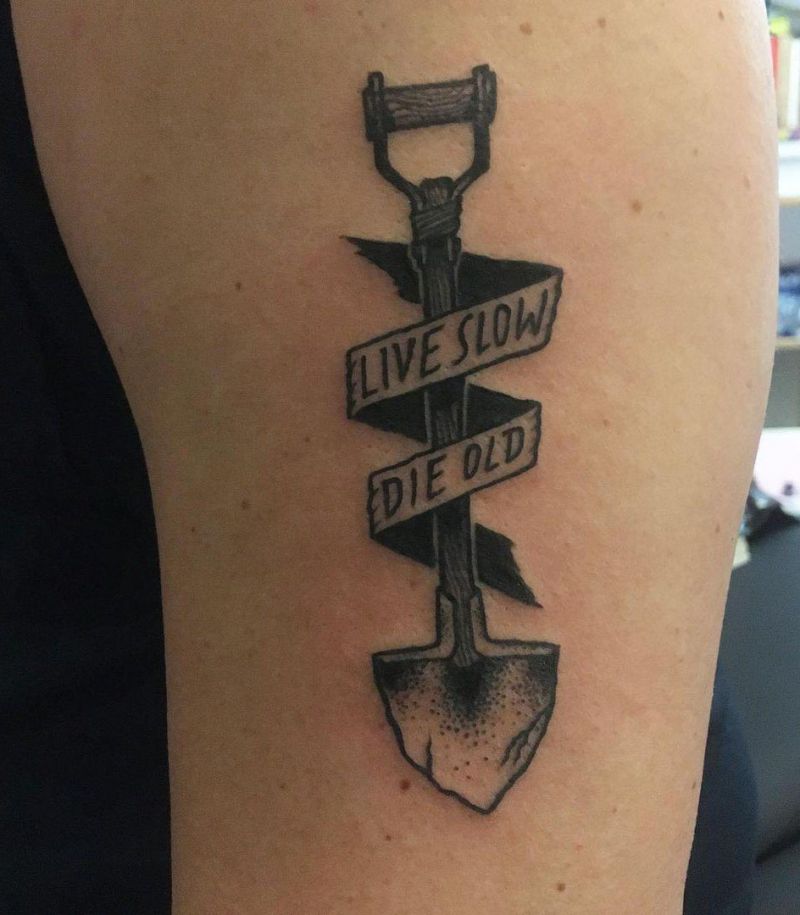 30 Perfect Shovel Tattoos You Must Love