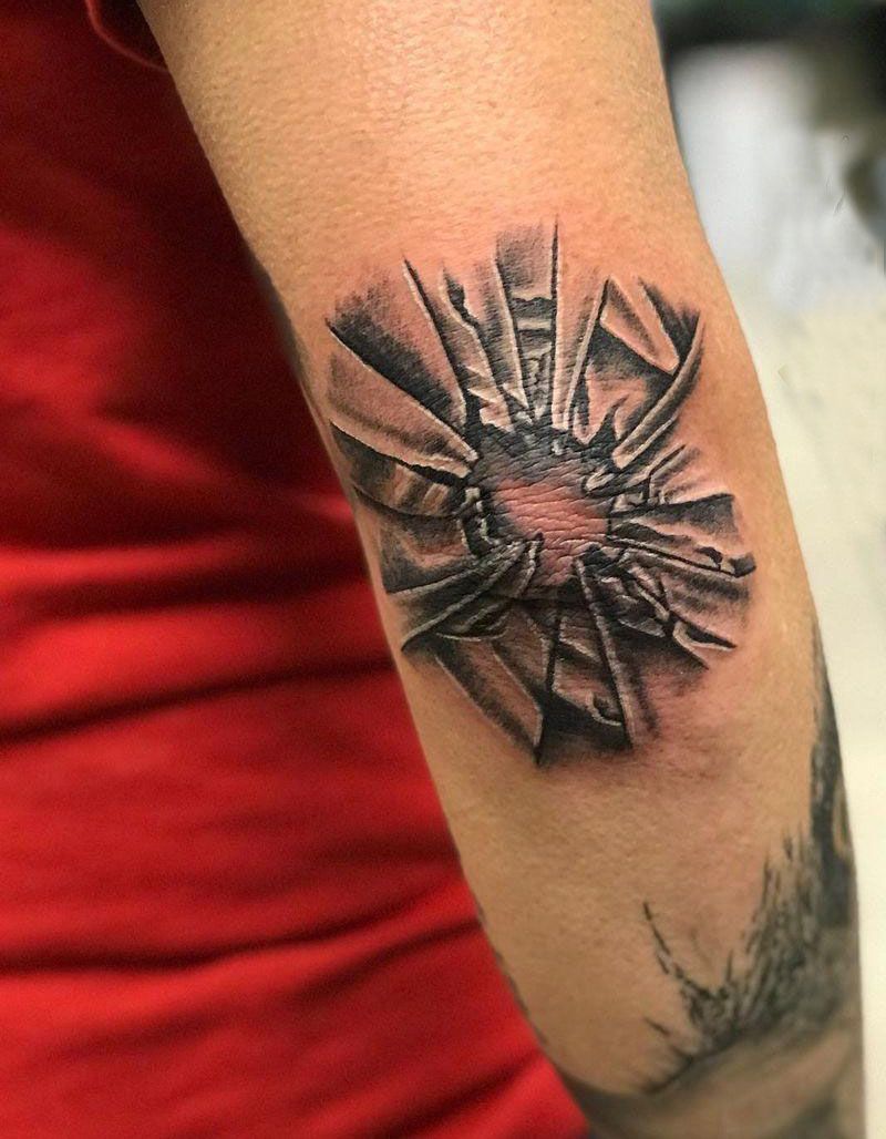 30 Great Bullet Hole Tattoos to Inspire You