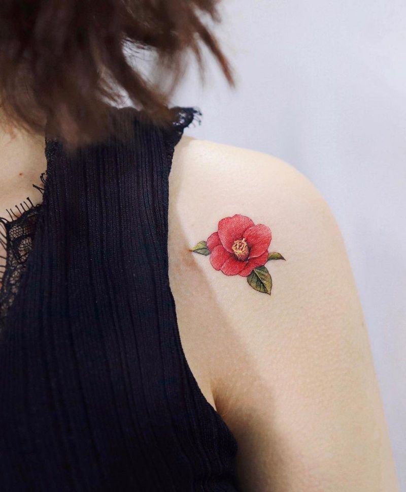 30 Pretty Camellia Tattoos You Must Love