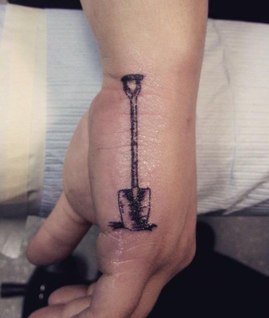 30 Perfect Shovel Tattoos You Must Love