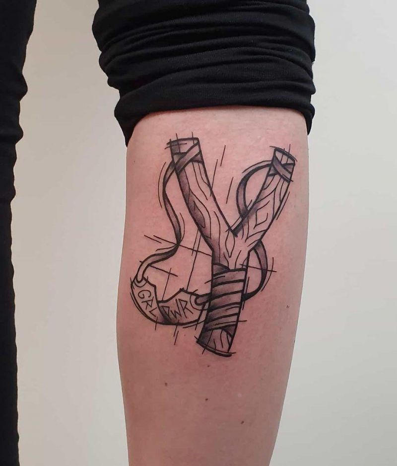 30 Perfect Slingshot Tattoos You Can Copy