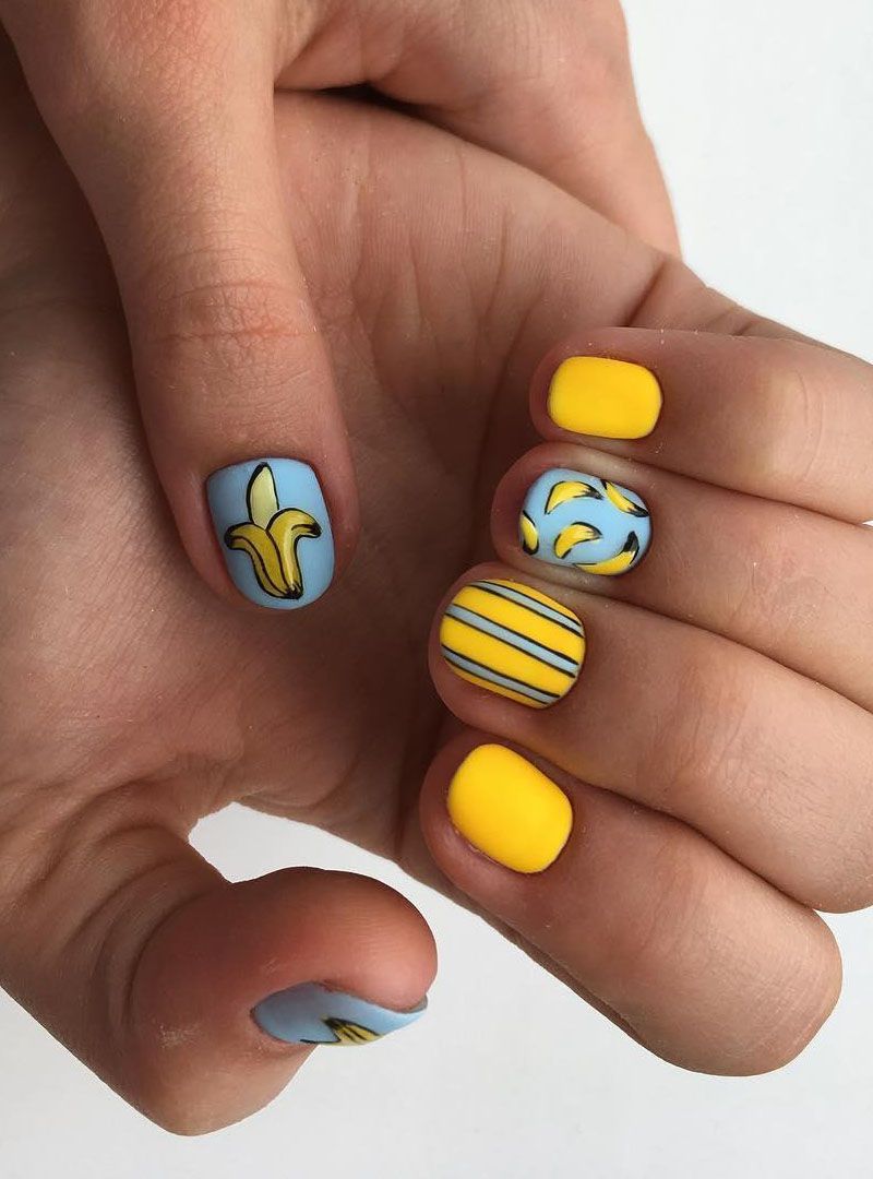 30 Stylish Banana Nail Art Designs You Can Copy