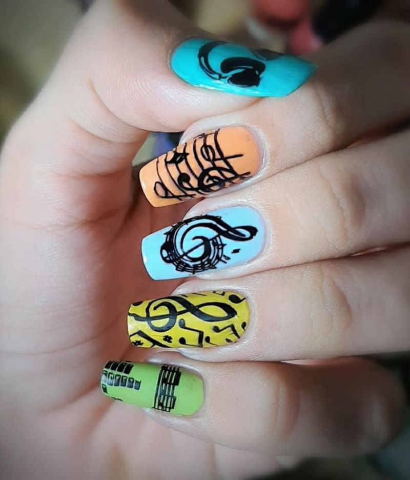 30 Gorgeous Music Nail Art Designs You Must Love