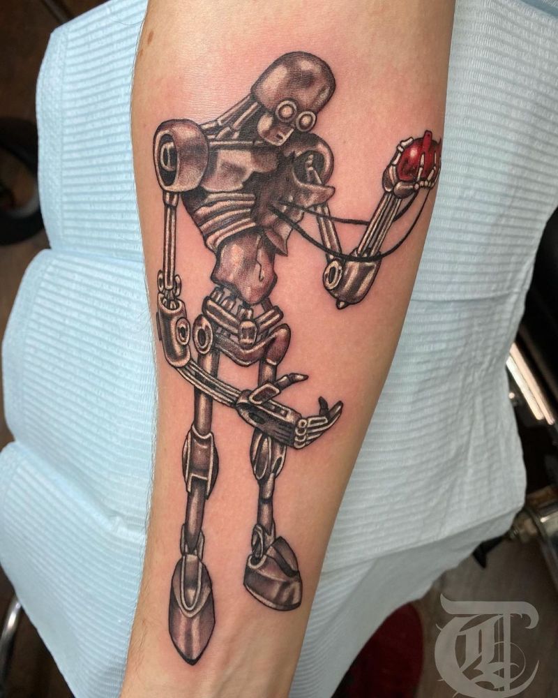 30 Pretty Robot Tattoos You Will Love