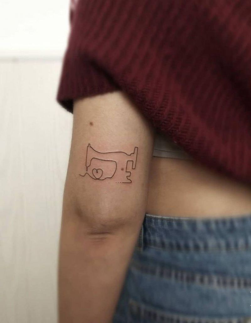 30 Pretty Sewing Machine Tattoos You Must Love