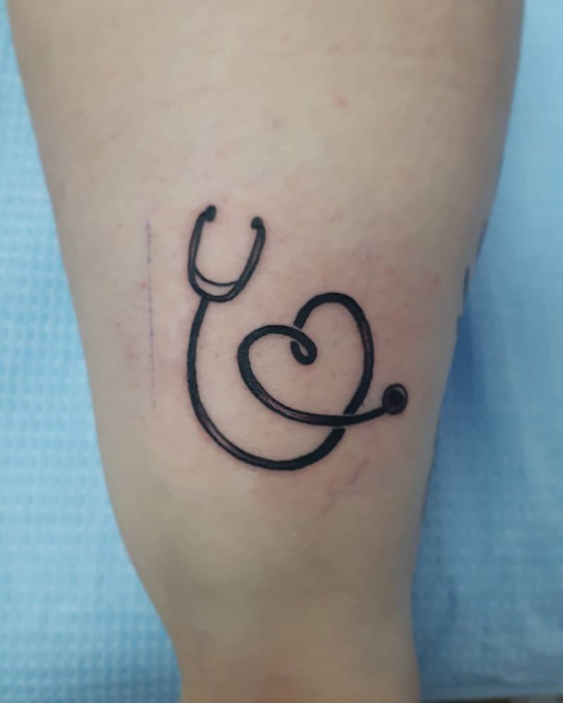 30 Pretty Stethoscope Tattoos You Can Copy