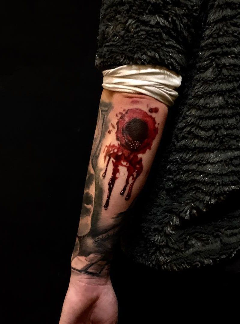 30 Great Bullet Hole Tattoos to Inspire You