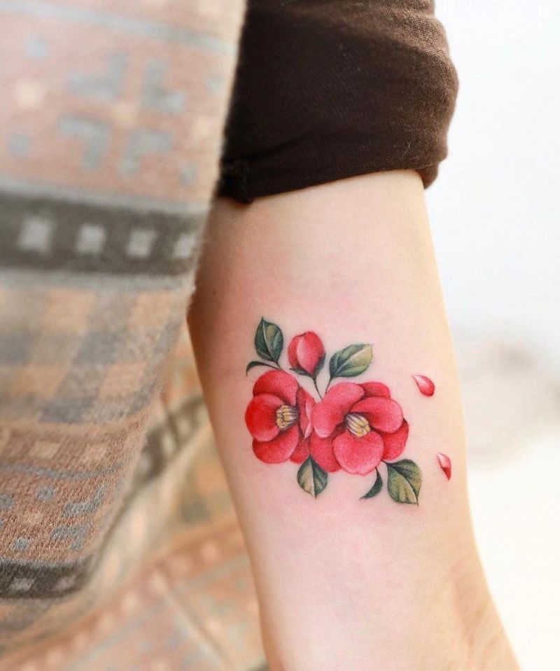 30 Pretty Camellia Tattoos You Must Love