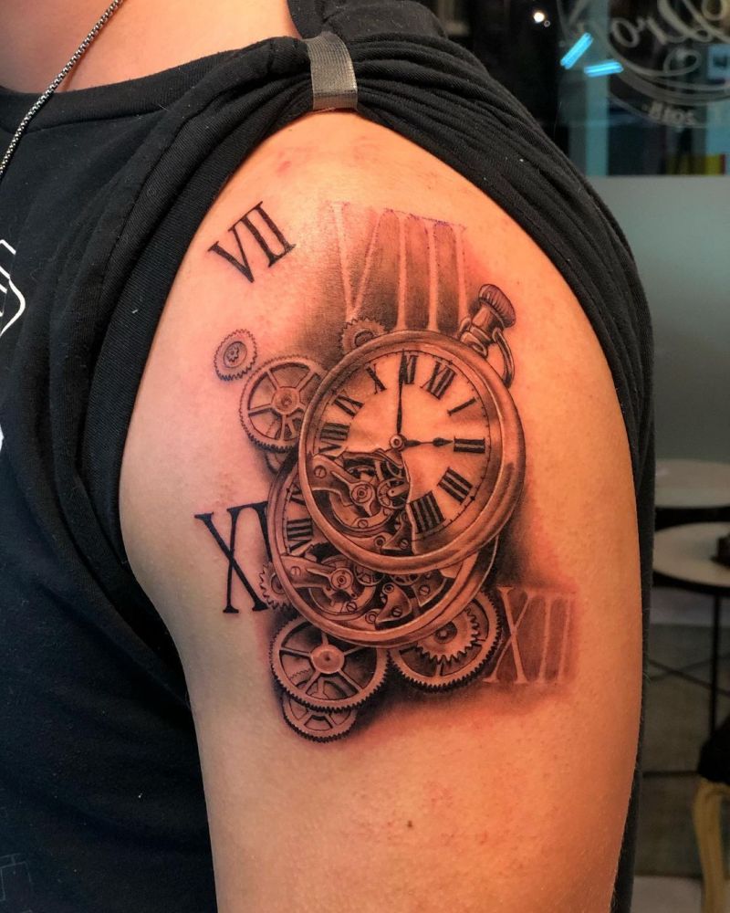 30 Pretty Gear Tattoos You Can Copy