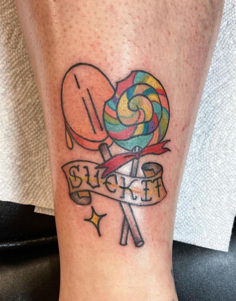 30 Pretty Lollipop Tattoos You Will Love