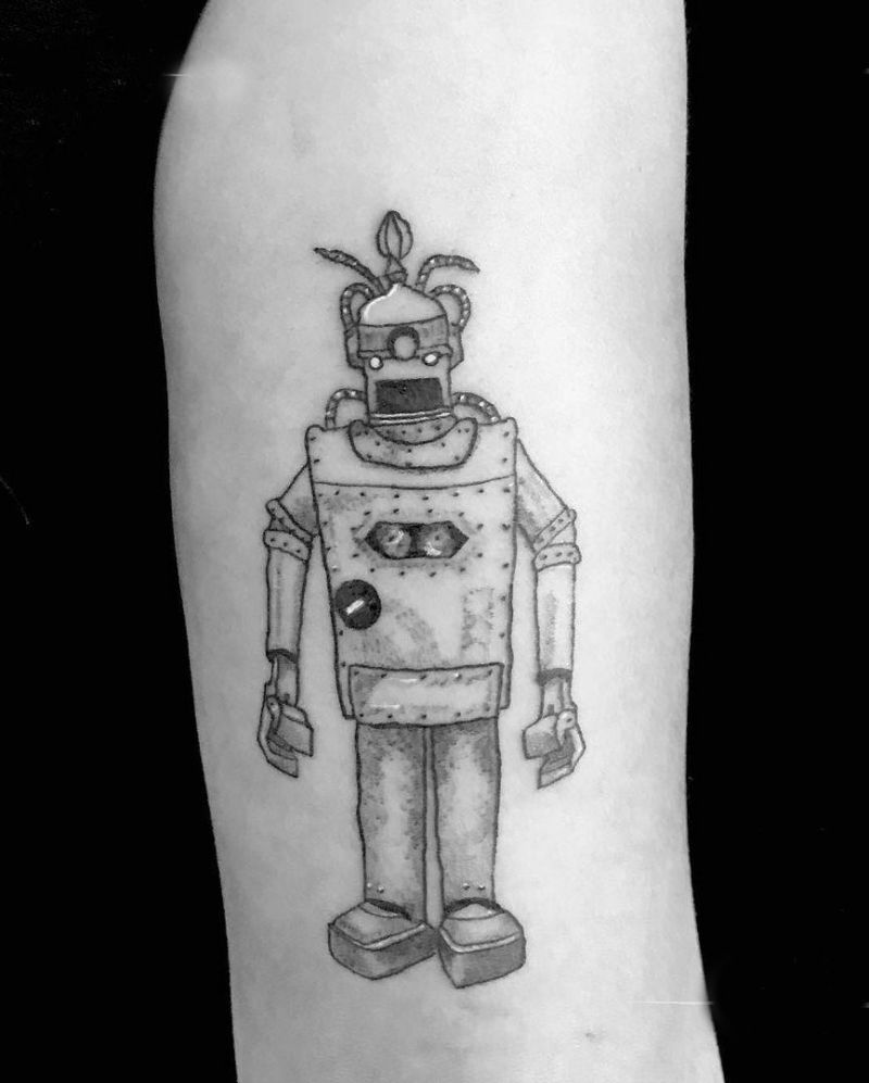 30 Pretty Robot Tattoos You Will Love