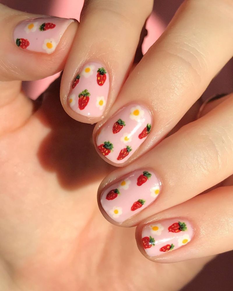 30 Trendy Strawberry Nails Make You Attractive