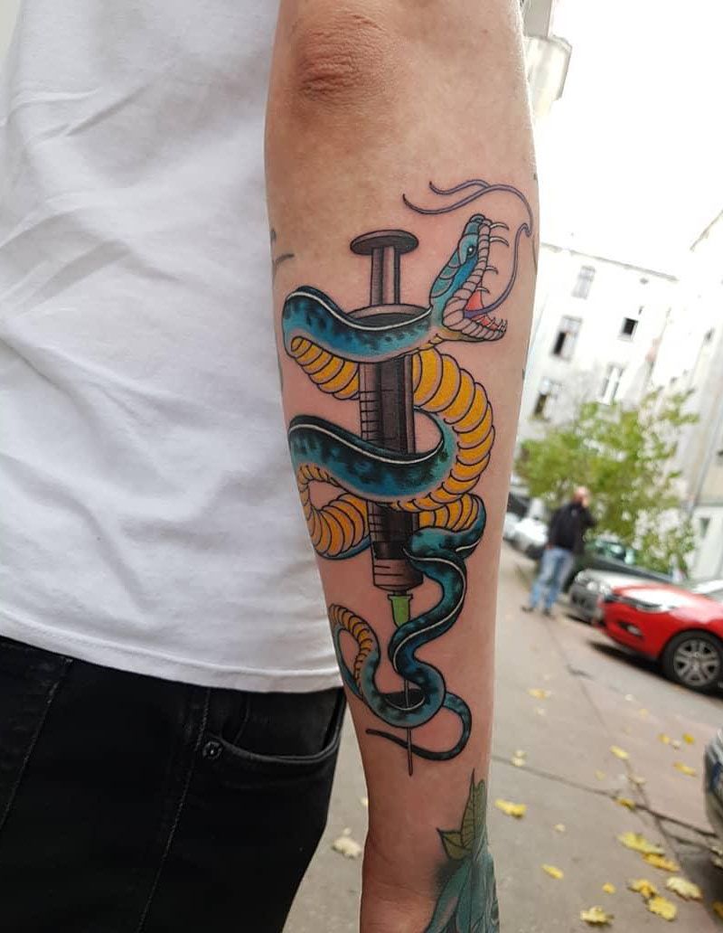 30 Pretty Syringe Tattoos You Will Love