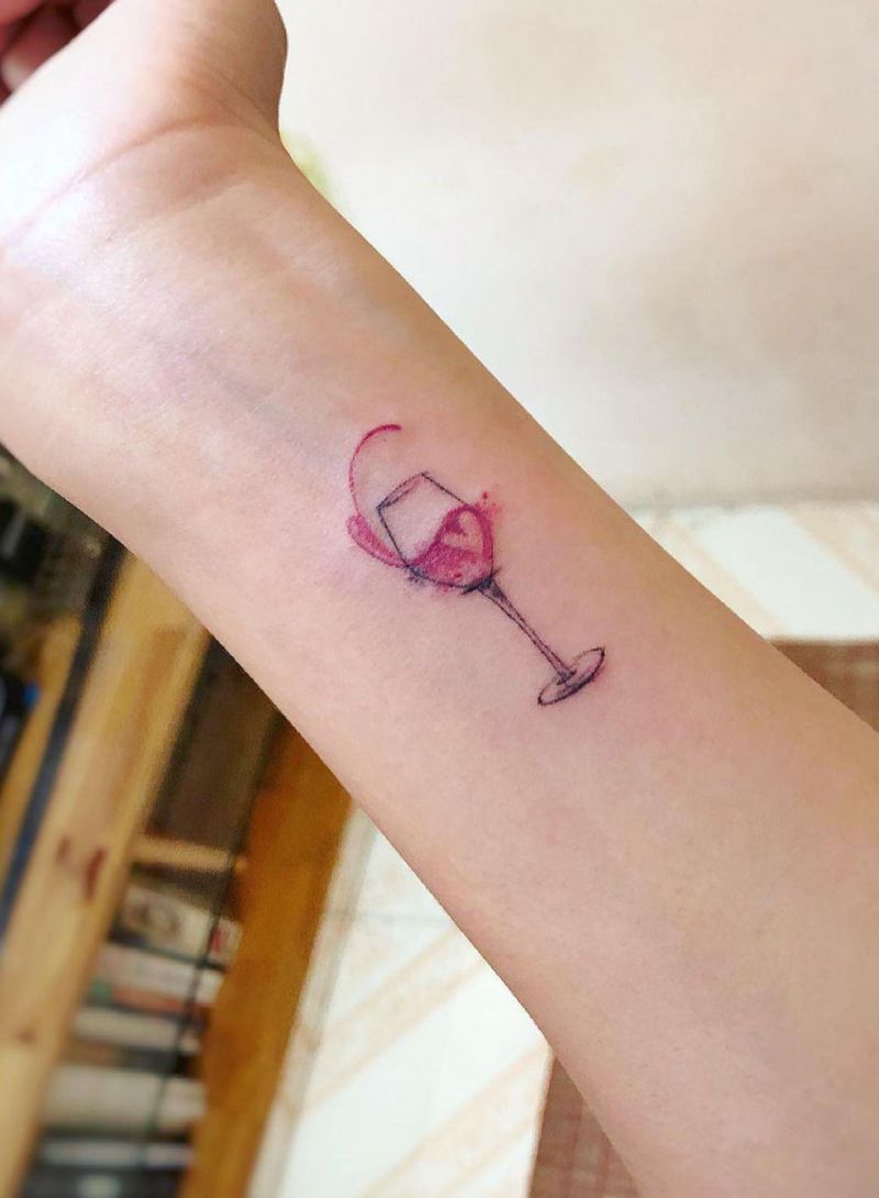 30 Pretty Wine Tattoos You Can Copy