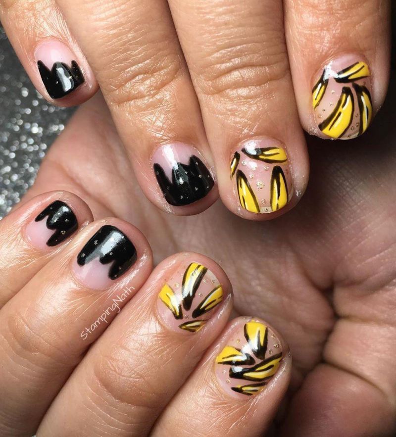 30 Stylish Banana Nail Art Designs You Can Copy