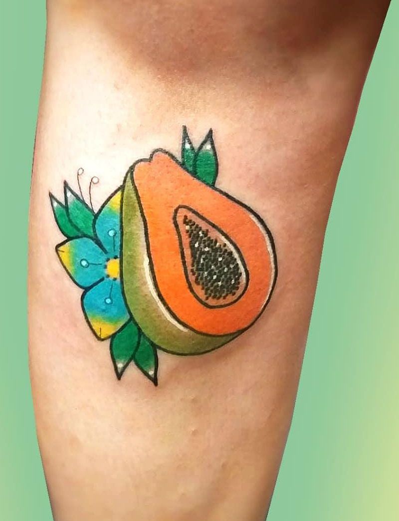 30 Perfect Papaya Tattoos to Inspire You