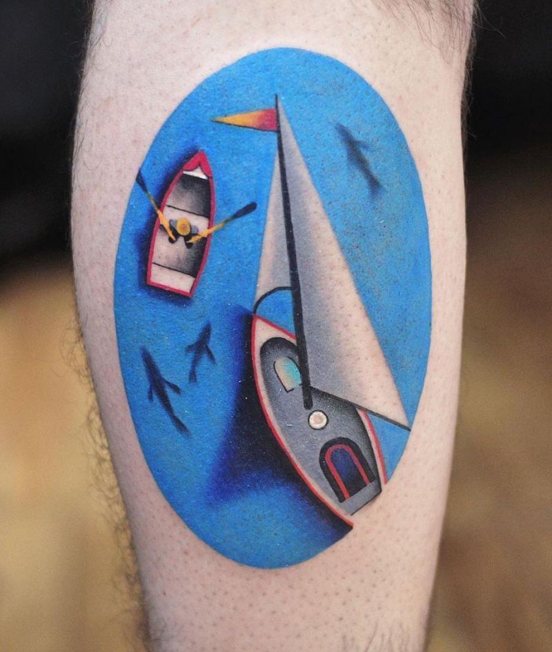 30 Pretty Sailboat Tattoos You Must Love