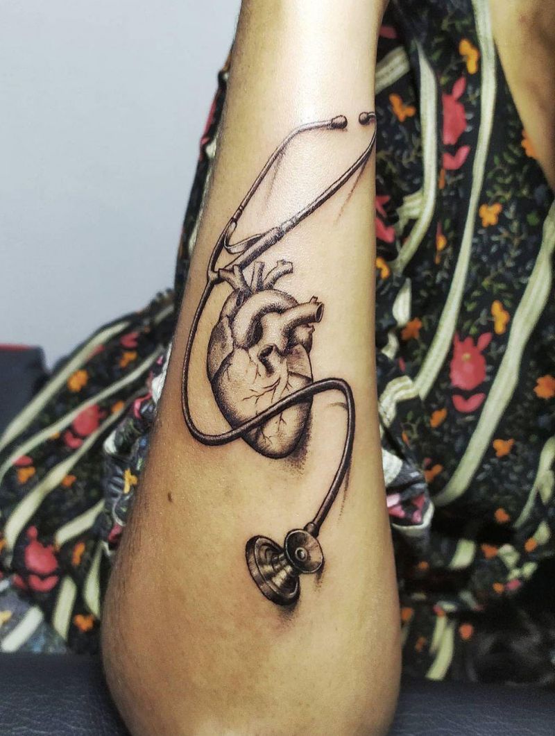 30 Pretty Stethoscope Tattoos You Can Copy