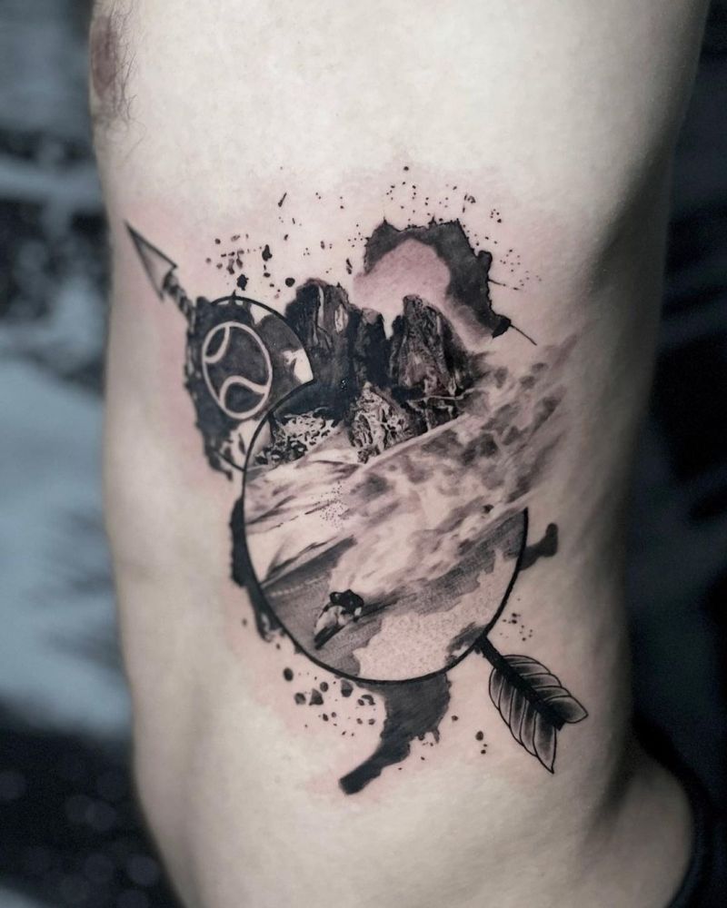 30 Pretty Skiing Tattoos You Must Try