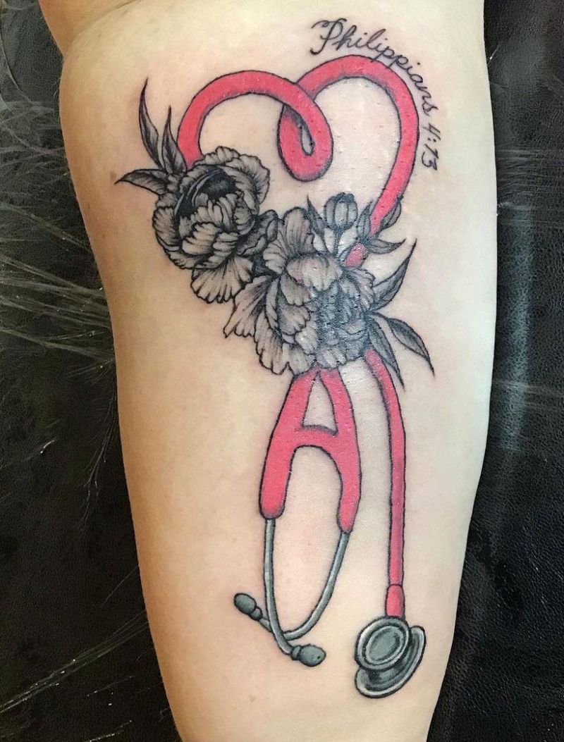 30 Pretty Stethoscope Tattoos You Can Copy