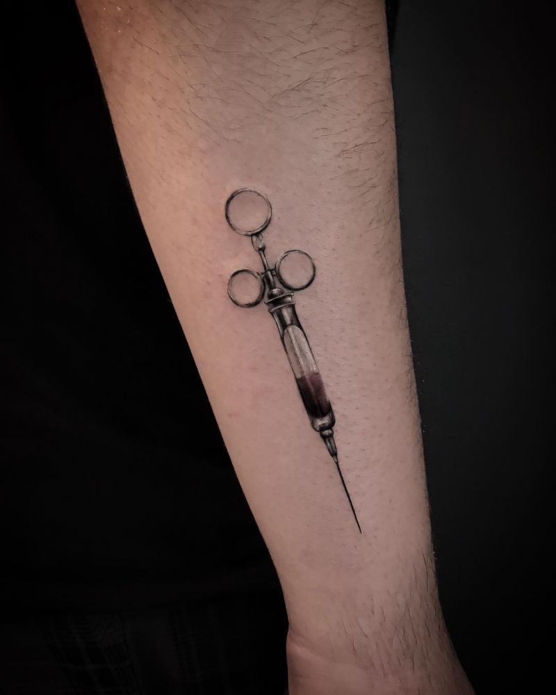 30 Pretty Syringe Tattoos You Will Love