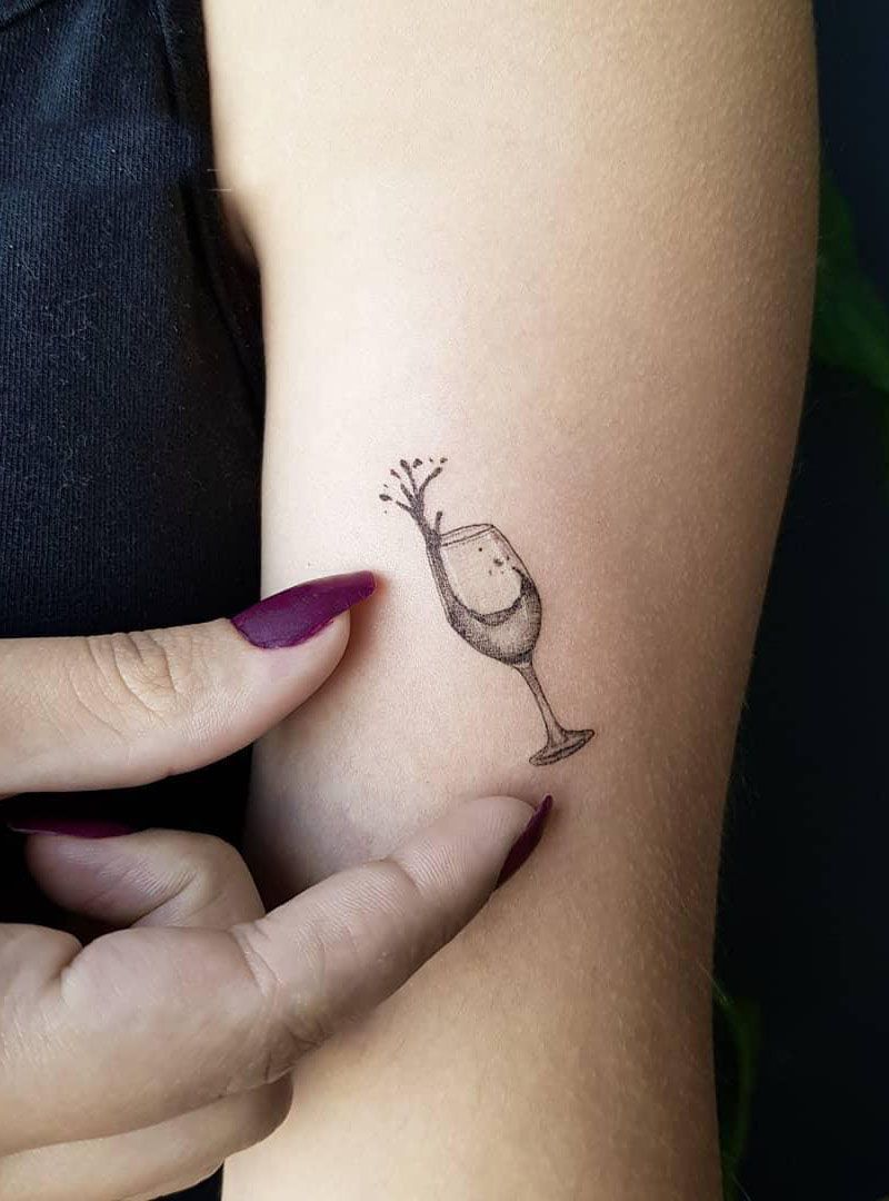 30 Pretty Wine Tattoos You Can Copy