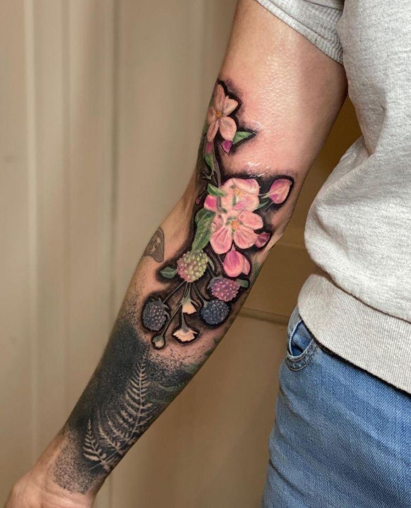 30 Pretty Blackberry Tattoos You Will Like