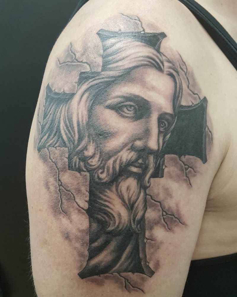 30 Perfect Jesus Cross Tattoos You Must Try