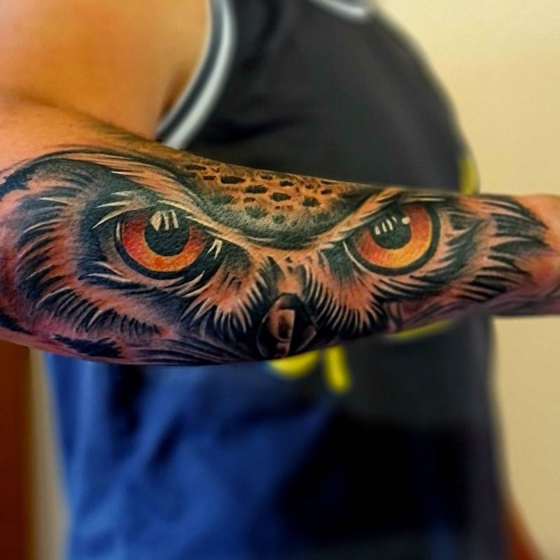 30 Pretty Owl Eye Tattoos You Can Copy