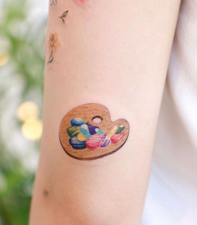 30 Pretty Paint Palette Tattoos You Must Love