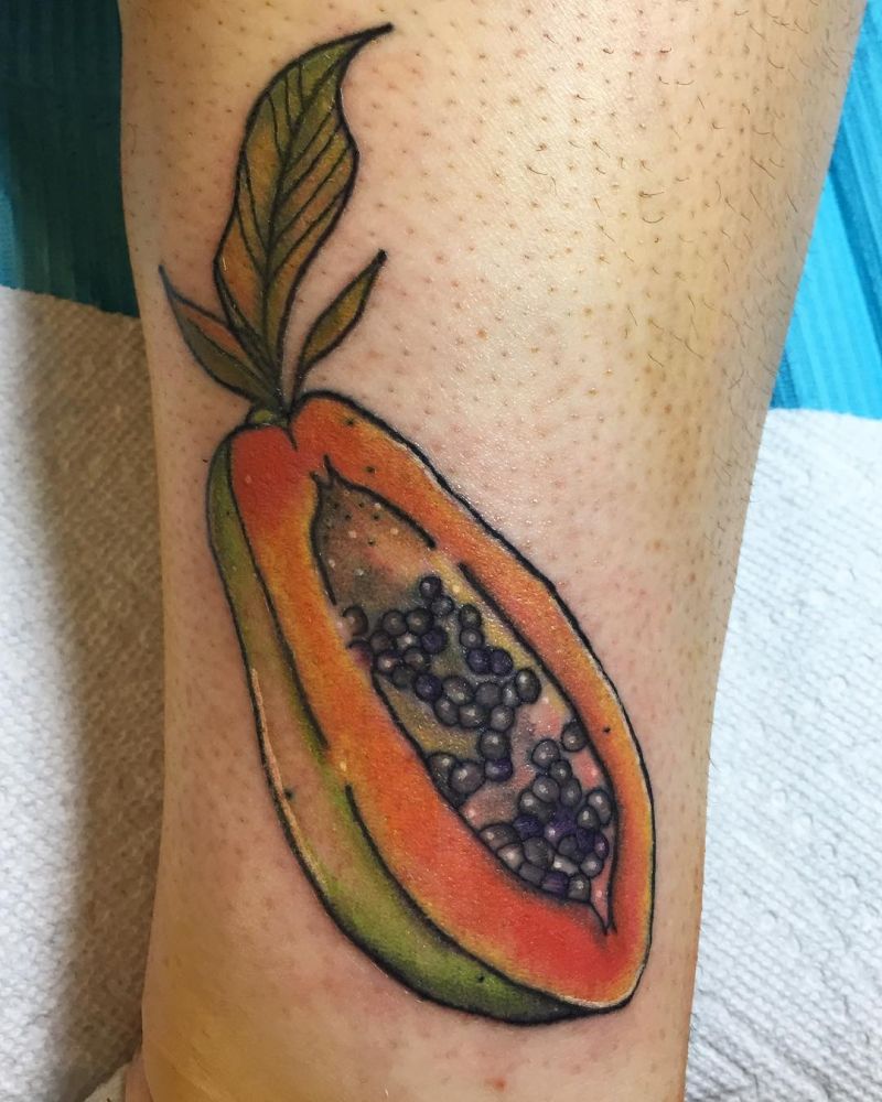 30 Perfect Papaya Tattoos to Inspire You