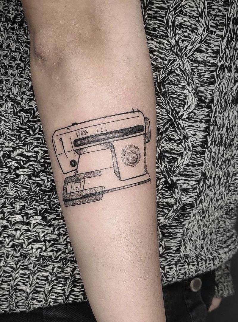 30 Pretty Sewing Machine Tattoos You Must Love