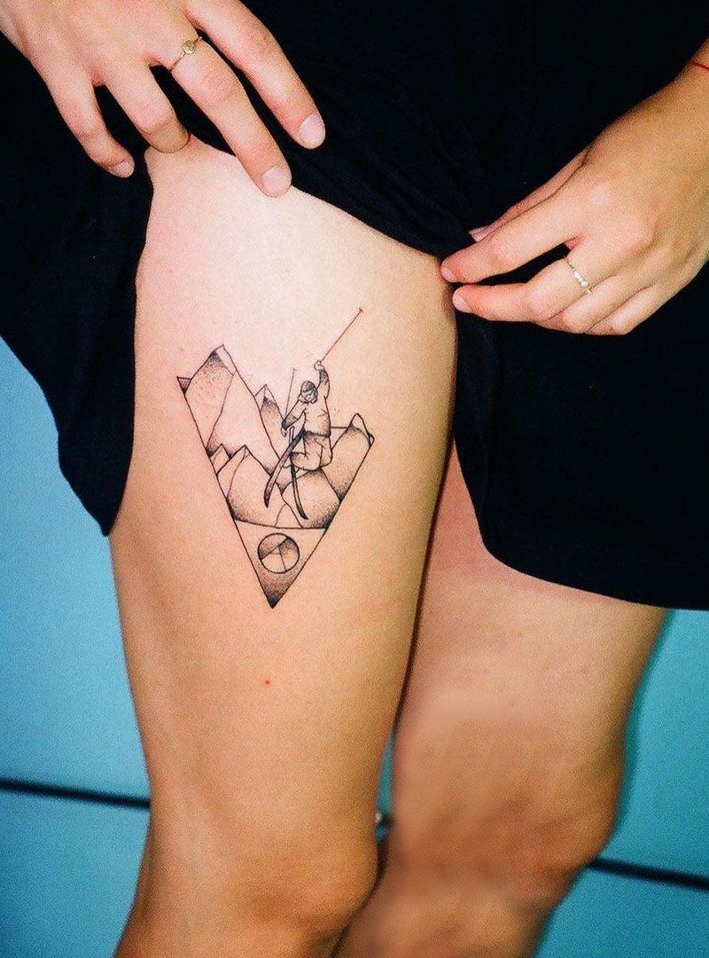 30 Pretty Skiing Tattoos You Must Try