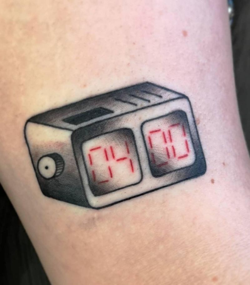 digital alarm clock tattoo bikerartillustrationartworks