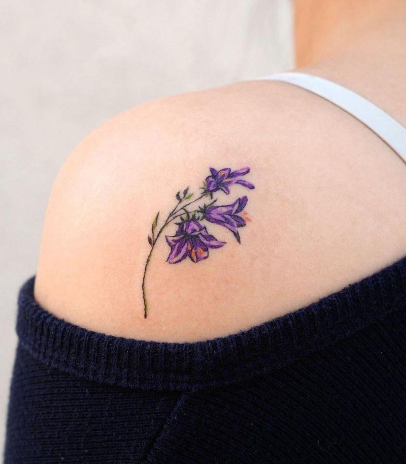 30 Great Bellflower Tattoos to Inspire You