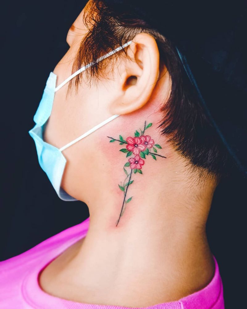 30 Pretty Cross Flower Tattoos to Inspire You