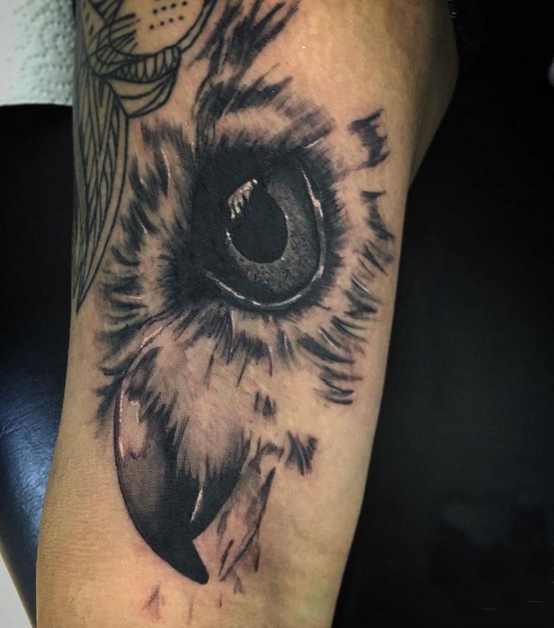 30 Pretty Owl Eye Tattoos You Can Copy