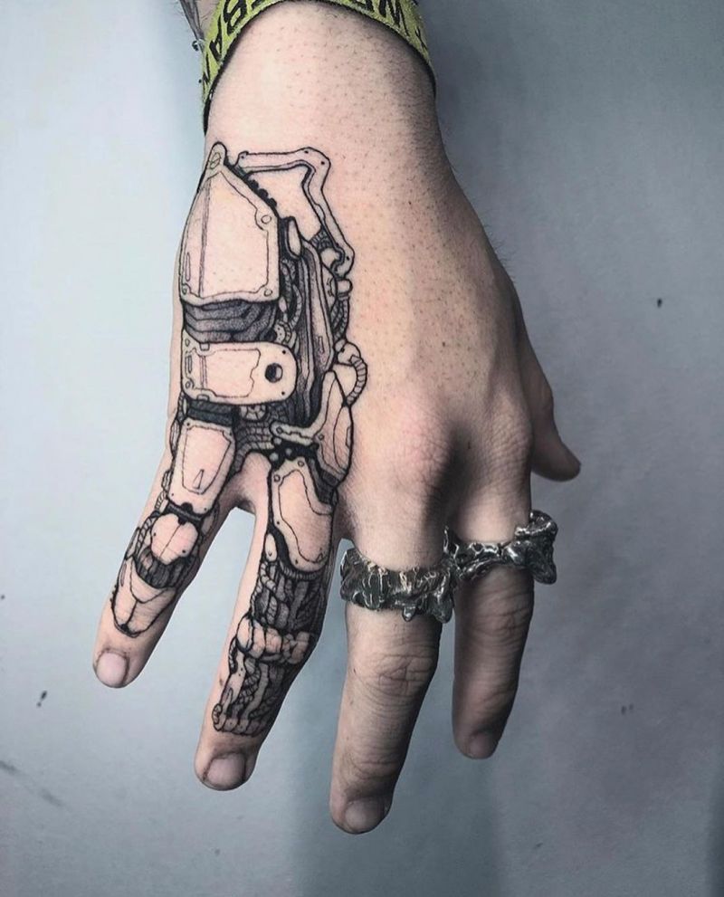 30 Pretty Robot Tattoos You Will Love