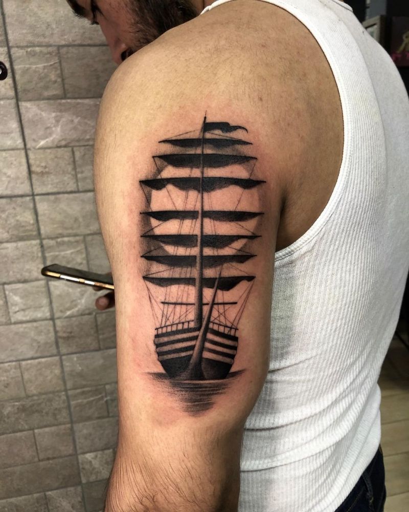 30 Pretty Sailboat Tattoos You Must Love