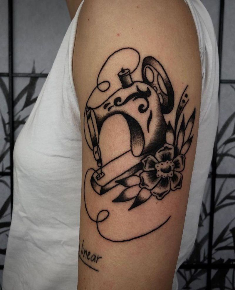 30 Pretty Sewing Machine Tattoos You Must Love