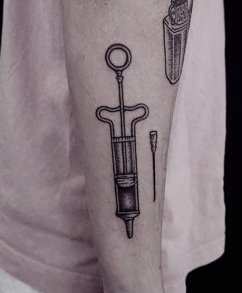 30 Pretty Syringe Tattoos You Will Love