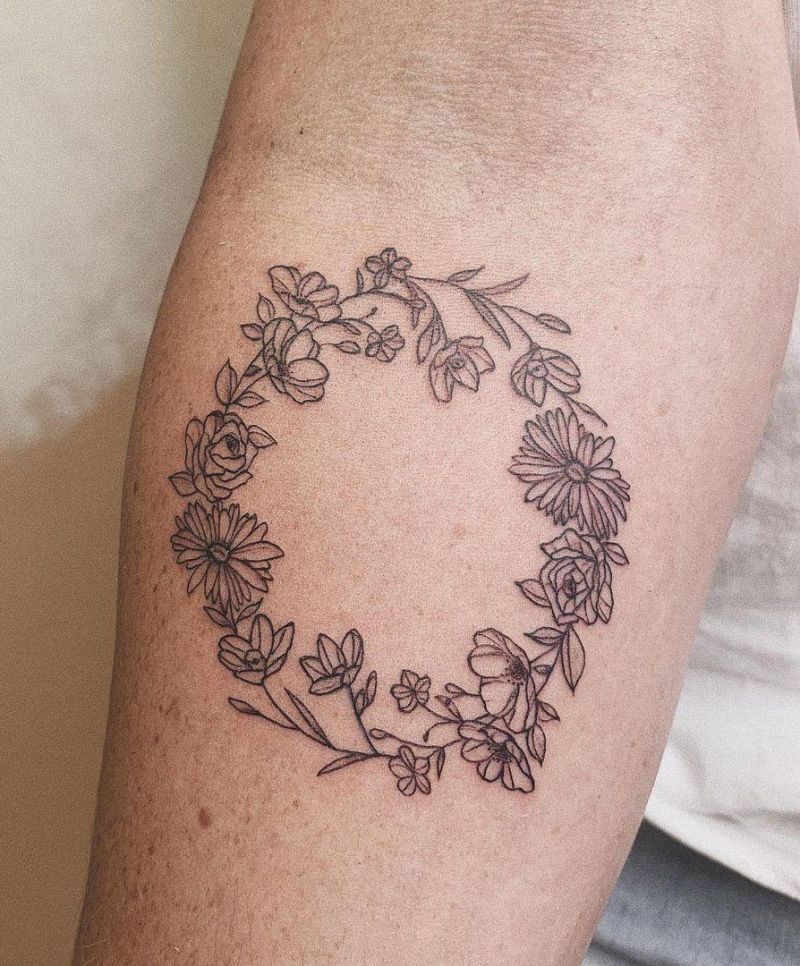 30 Perfect Wreath Tattoos Make You Attractive