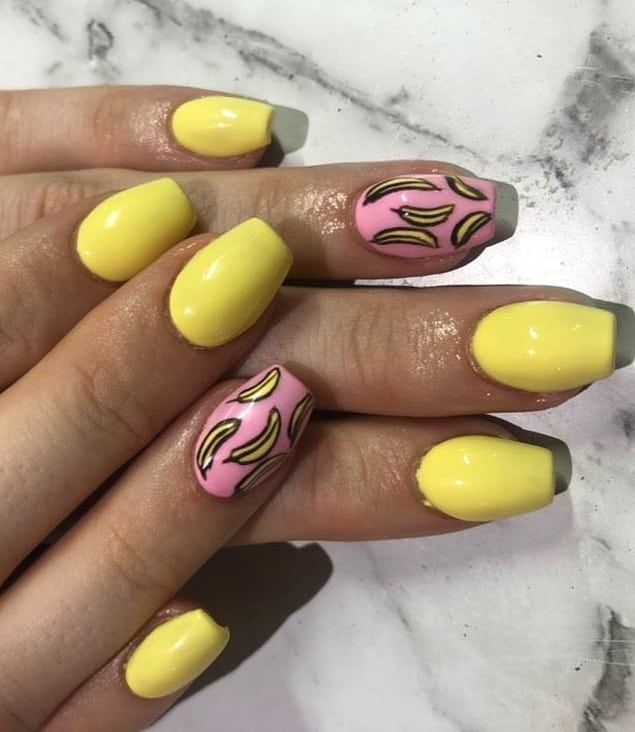 30 Stylish Banana Nail Art Designs You Can Copy