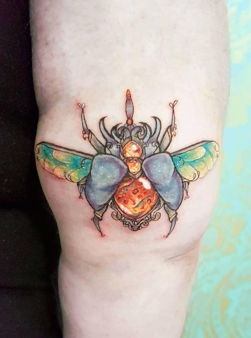 24 Pretty Dung Beetle Tattoos For Inspiration