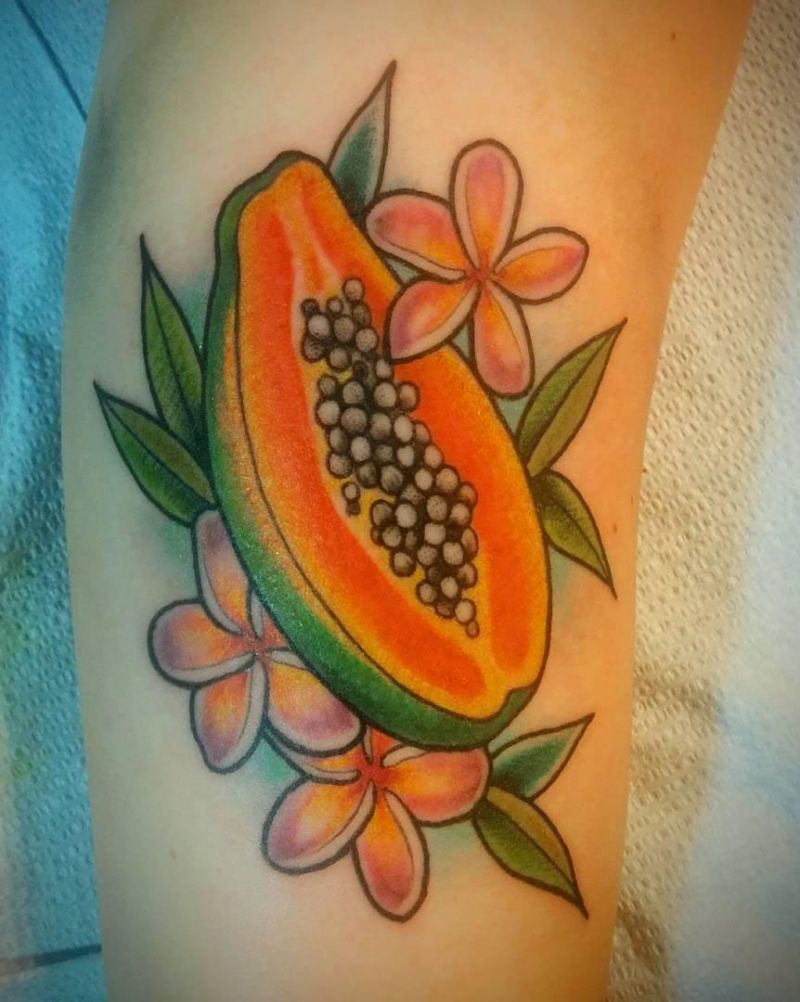 30 Perfect Papaya Tattoos to Inspire You